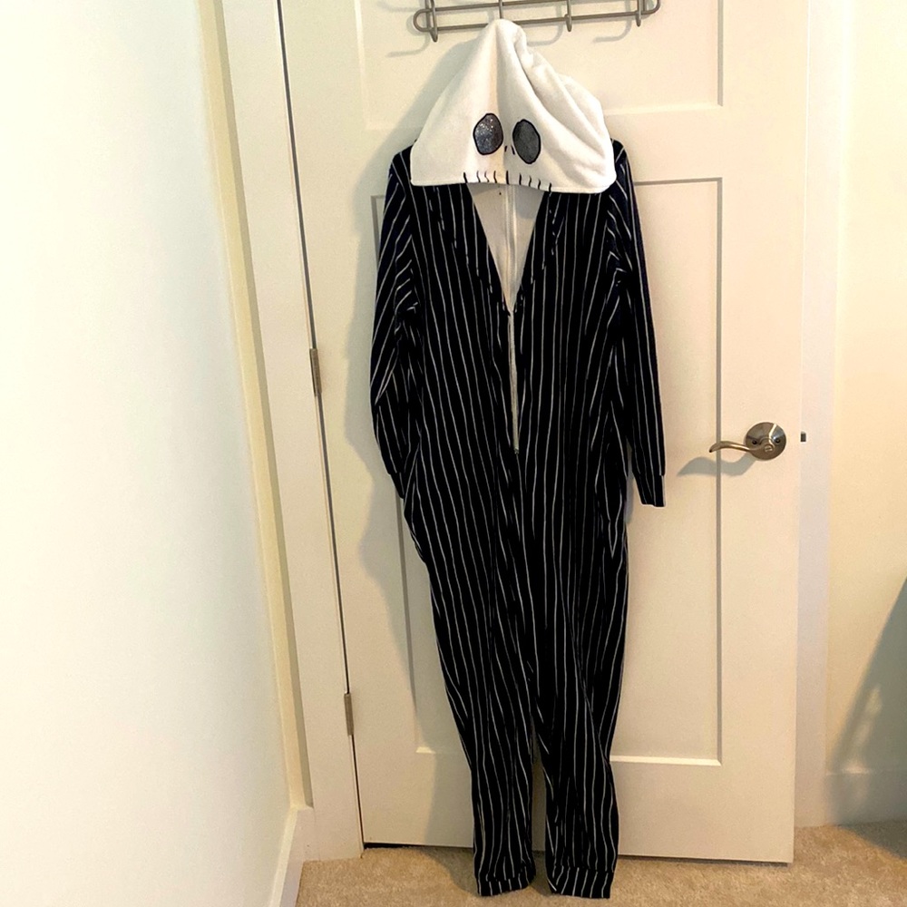 Jack Skellington onesie; hood; pockets